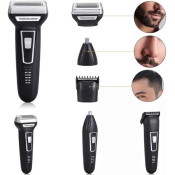 3lü Set Saç Sakal Kesme Traş Makinesi Burun Kılı Alma Tıraş Makinesi