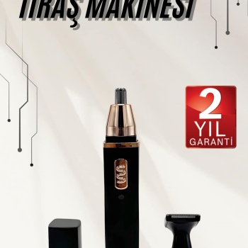Kulak Burun Tıraş Makinesi Taşınabilir Şarjlı 3 Başlıklı Uzun Ömürlü