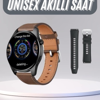 Yuvarlak Kasa 46mm Akıllı Saat Android Ve IOS Uyumlu Uyku ve Sağlık Takibi