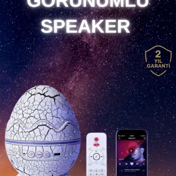 Yumurta Şeklinde Su Dalgalı Bluetooth Speaker Lamba Renkli Şarjlı
