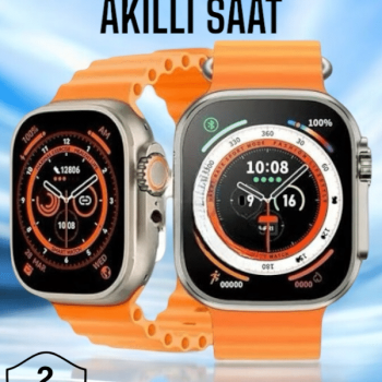 Yeni Nesil Ultra Akıllı Saat Titreşimli, Uyku & Sağlık Takibi, Çift Kordon