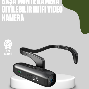 Başa Takılabilir 5K Spor ve Vlog Kamerası