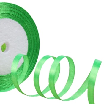 Saten Kurdele 6 mm Fıstık Yeşili 1 Metre