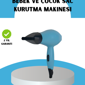 Mini Saç Kurutma Makinesi – Sessiz, Güvenli ve Hafif – Çocuklar İçin Özel Tasarım