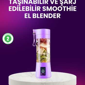 Taşınabilir Şişe Blender 380ml Şarjlı Spor Smoothie Shake Karıştırıcı