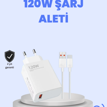 120 Watt Turbo Şarj Cihazı Xiaomi Redmi Note 10 11 12 Uyumlu