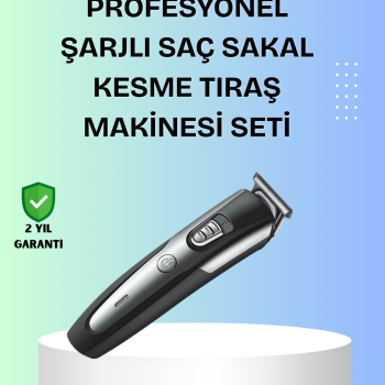Kuaför Tipi Şarjlı Saç ve Sakal Kesme Makinesi Güçlü Motorlu