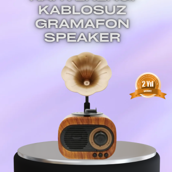 Taşınabilir Mini Retro Radyo Bluetooth Hoparlör USB SD AUX Destekli