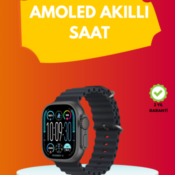 AMOLED Ekran 49mm Ultra Tasarım 3 Kordonlu Akıllı Saat