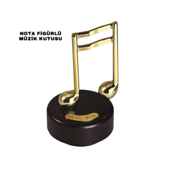 Altın Nota Figürlü Müzik Kutusu