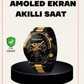 Amoled Akıllı Saat Manyetik Şarj GPS Destekli Spor ve Günlük Kullanım