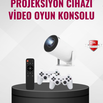 Kablosuz Mini Projeksiyon Cihazı Oyun ve Film İçin Taşınabilir Ev Sineması