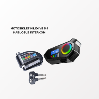 BLUETOOTH 5.4 KABLOSUZ İNTERKOM+ MOTOR DİSK KİLİDİ