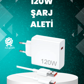 120 Watt Güçlü Hızlı Şarj Adaptörü Huawei P30 P40 Mate 20 Pro Uyumlu
