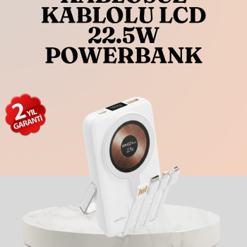 Kablosuz ve Kablolu Şarj Destekli Taşınabilir Powerbank