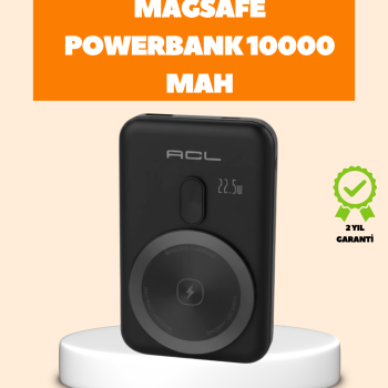 LCD Ekranlı Kablosuz Powerbank Type C ve USB Çıkışlı
