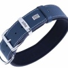 Doggie Konfor Deri Köpek Boyun Tasması Royalblue 3,5x47 55 Cm