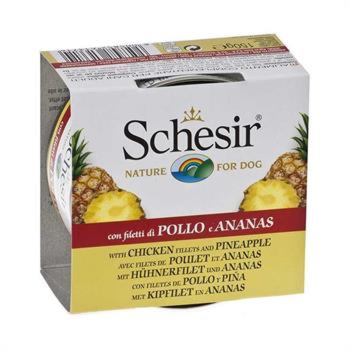 Schesir Tavuk ve Ananaslı Köpek Konservesi 150 Gr