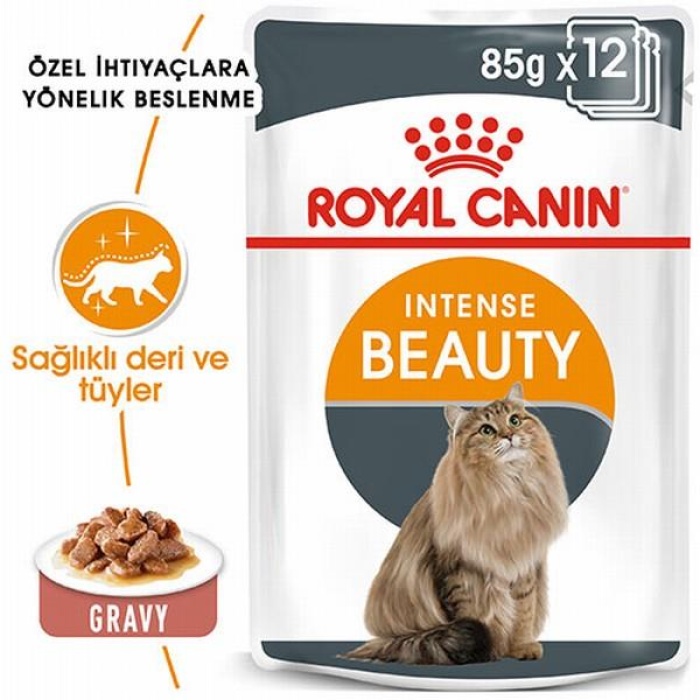 Royal Canin Intense Beauty Gravy Pouch Yetişkin Kedi Konservesi 85 Gr