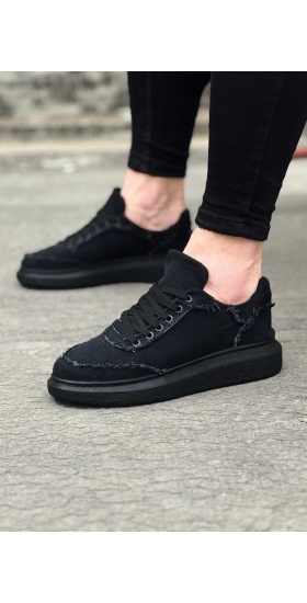 Wagoon Wg018 Kömür Kot Kumaş Erkek Casual Ayakkabı