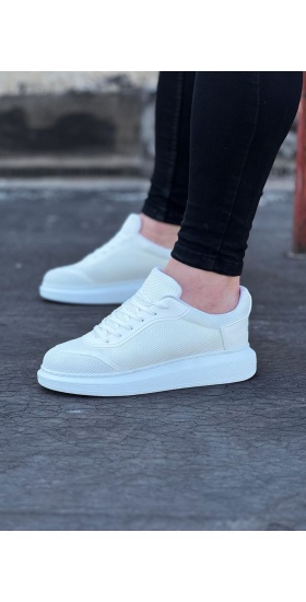 Wagoon Wg019 Beyaz Triko Erkek Casual Ayakkabı