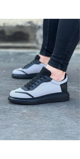 Wagoon Wg019 Gri Siyah Triko Erkek Casual Ayakkabı
