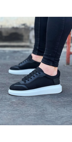 Wagoon Wg019 Siyah Triko Erkek Casual Ayakkabı