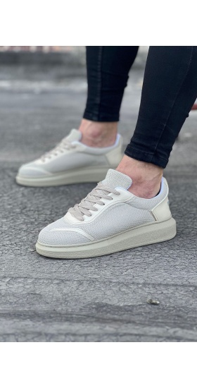 Wagoon Wg019 Bej Triko Erkek Casual Ayakkabı