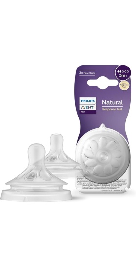 Philips Avent Natural Response 2li Biberon Emziği, 2 Numara, 0 Ay+