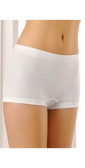 Beyaz Dikişsiz Kadın Boxer Korse Korse - 700
