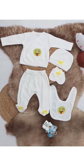 Sema Baby 5 Parça Hastane Çıkışı Zıbın Seti 0-3 Ay