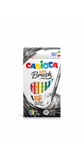 Carioca Süper Brush Keçeli Boya Kalemi 10lu