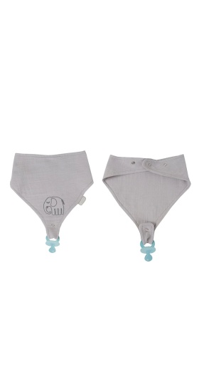 Babyjem Emzik Askılı Müslin Önlük 837 Gri