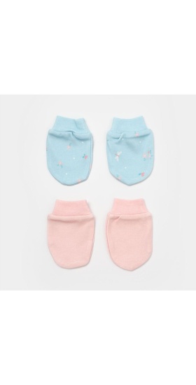 Bibaby Biorganic Always Happy 2li Bebek Eldiven 72230 Gül Kurusu Mint