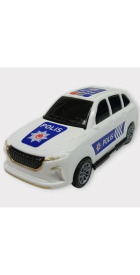 Çek Bırak Togg Polis Arabası -beyaz Hatchback