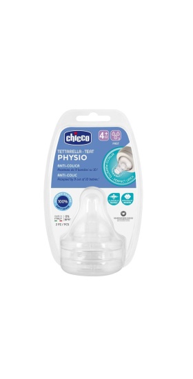 Chicco Wellbeing Silikon 2li Biberon Emziği 4 ay+