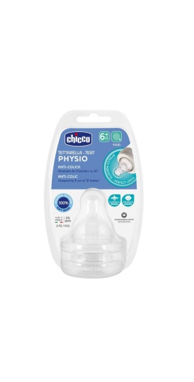 Chicco Wellbeing Silikon 2li Biberon Emziği 6 ay+