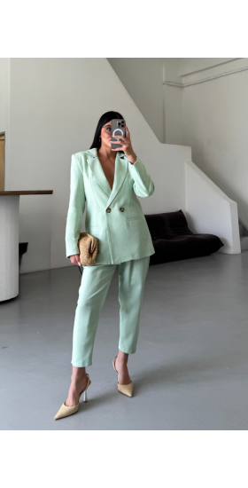 KETEN CEKET - PANTOLON TAKIM - Mint