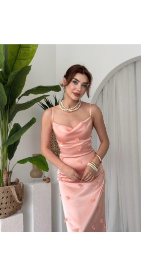 Dora Çiçek Detaylı Elbise