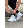 Wagoon Wg035 Beyaz Yüksek Taban Yarım Bilek Bot