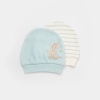 Save The Seahorse 2li Bebek Şapka 72231 Bej-mint