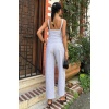 Kalın Askılı Bluz Pantolon Keten Takım 10187
