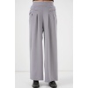 Geniş Paça Pileli Pantolon 6718 - Gri