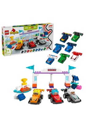 10445   Duplo F1 Takımı Yarış Arabaları ve Sürücüleri 70  parça +2aş