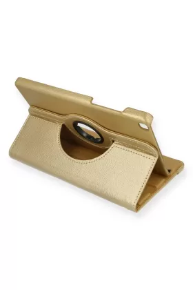 Newface Samsung Galaxy Tab A9 Plus Kılıf 360 Tablet Deri Kılıf - Gold