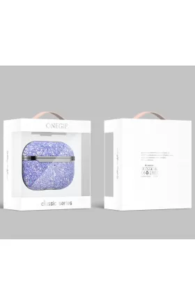 Onegif Airpods Pro 2 (2.nesil) Bright Simli Airpods Kapak - Gümüş