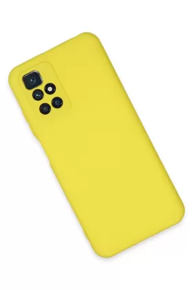 Newface Xiaomi Redmi 10 2022 Kılıf Nano içi Kadife Silikon - Sarı