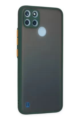 Newface Realme C21Y Kılıf Montreal Silikon Kapak - Yeşil