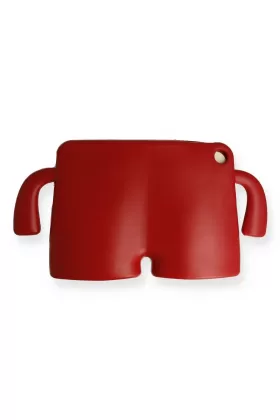 Newface iPad 10.2 (7.nesil) Kılıf Karakter Tablet Silikon - Kırmızı