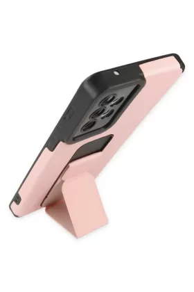 Newface Samsung Galaxy A33 5G Kılıf Mega Standlı Silikon - Pudra